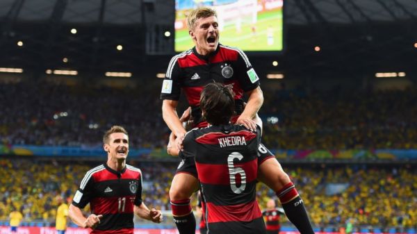 There was much joy among the German side on Tuesday as they defeated Brazil 7-1. Photo Credit: Buda Mendes/Getty Images